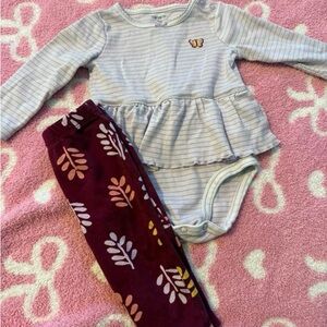 Carter's Gray and Burgundy Kids Matching Set